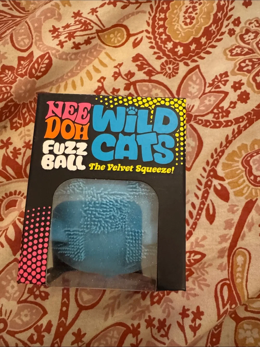 Nee Doh Wild Cats Fuzz Ball - Blue rare